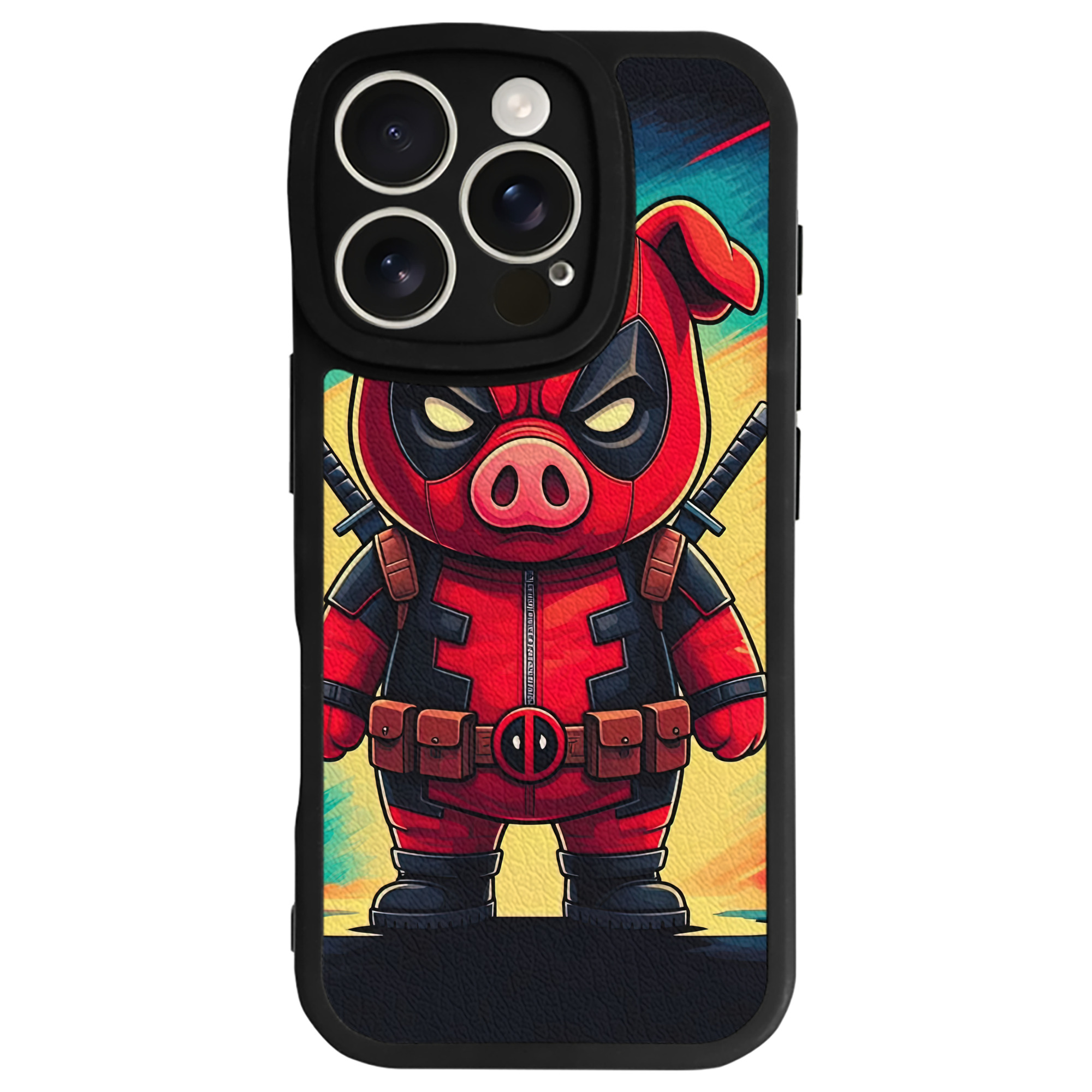 （画像用） Deadpool デッドプール 【iPhone 16シリーズ対応】シリコンスマホケース（レザー調） 材質：シリコン